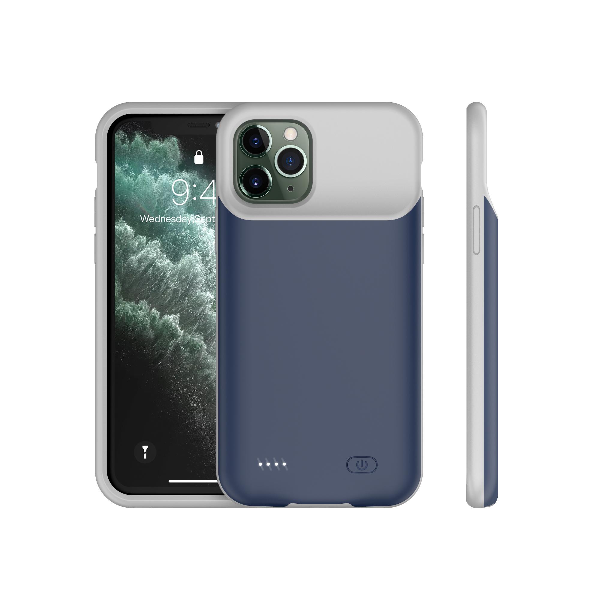 6500mAh Rechargeable Extended Battery Charging Case with TPU Frame for iPhone 11 Pro Max 6.5 inch Blue
6500mAh Rechargeable Extended Battery Charging Case with TPU Frame for iPhone 11 Pro Max 6.5 inch Blue