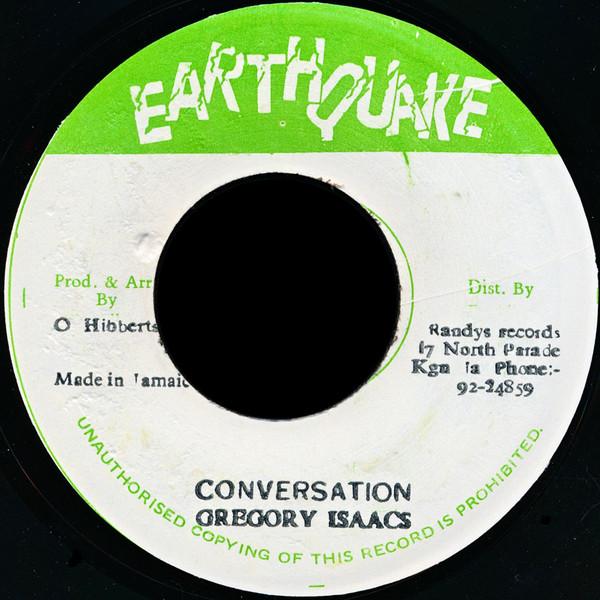 7inch Record GREGORY ISAACS - Conversation NONE Earthquake Jamaica Reggae, Ska & Dub Used
7inch Record GREGORY ISAACS - Conversation NONE Earthquake Jamaica Reggae, Ska & Dub Used