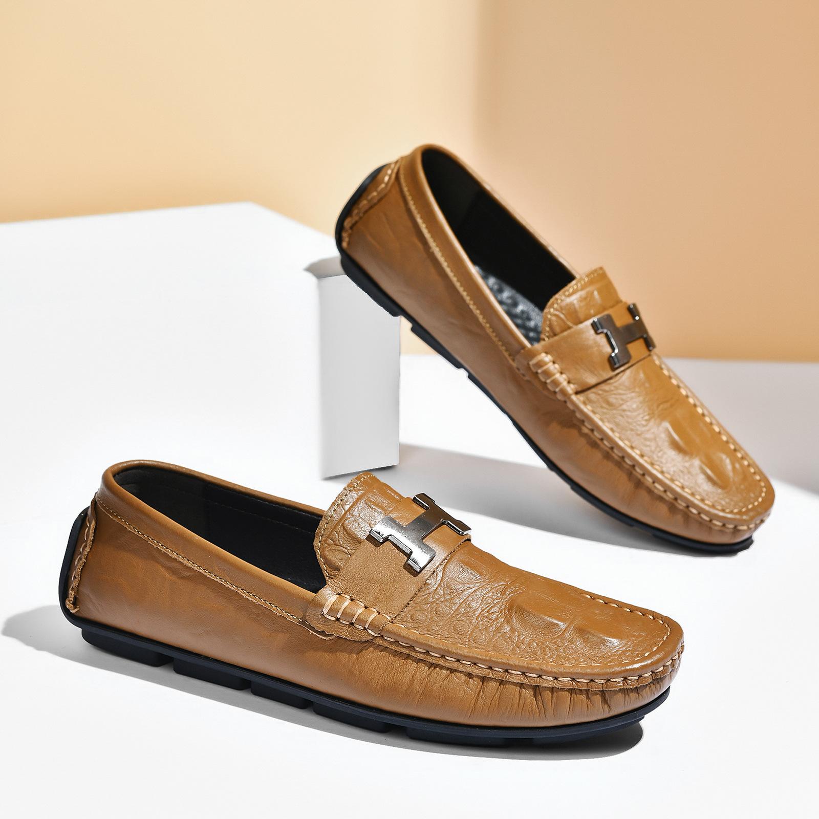 The first layer of cowhide live broadcast crocodile pattern genuine leather beanie shoes lazy driving shoes British casual men s leather shoes 45
The first layer of cowhide live broadcast crocodile pattern genuine leather beanie shoes lazy driving shoes British casual men s leather shoes 45