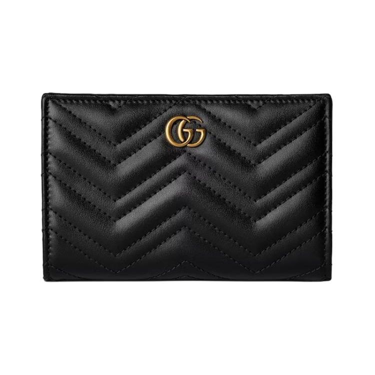 Gucci GG Marmont Black Quilted Leather Bi-fold Wallet With Gold Tone Double G Logo For Unisex Luxury Daily Use Basic Set (Bag+Dust Bag)
Gucci GG Marmont Black Quilted Leather Bi-fold Wallet With Gold Tone Double G Logo For Unisex Luxury Daily Use Basic Set (Bag+Dust Bag)