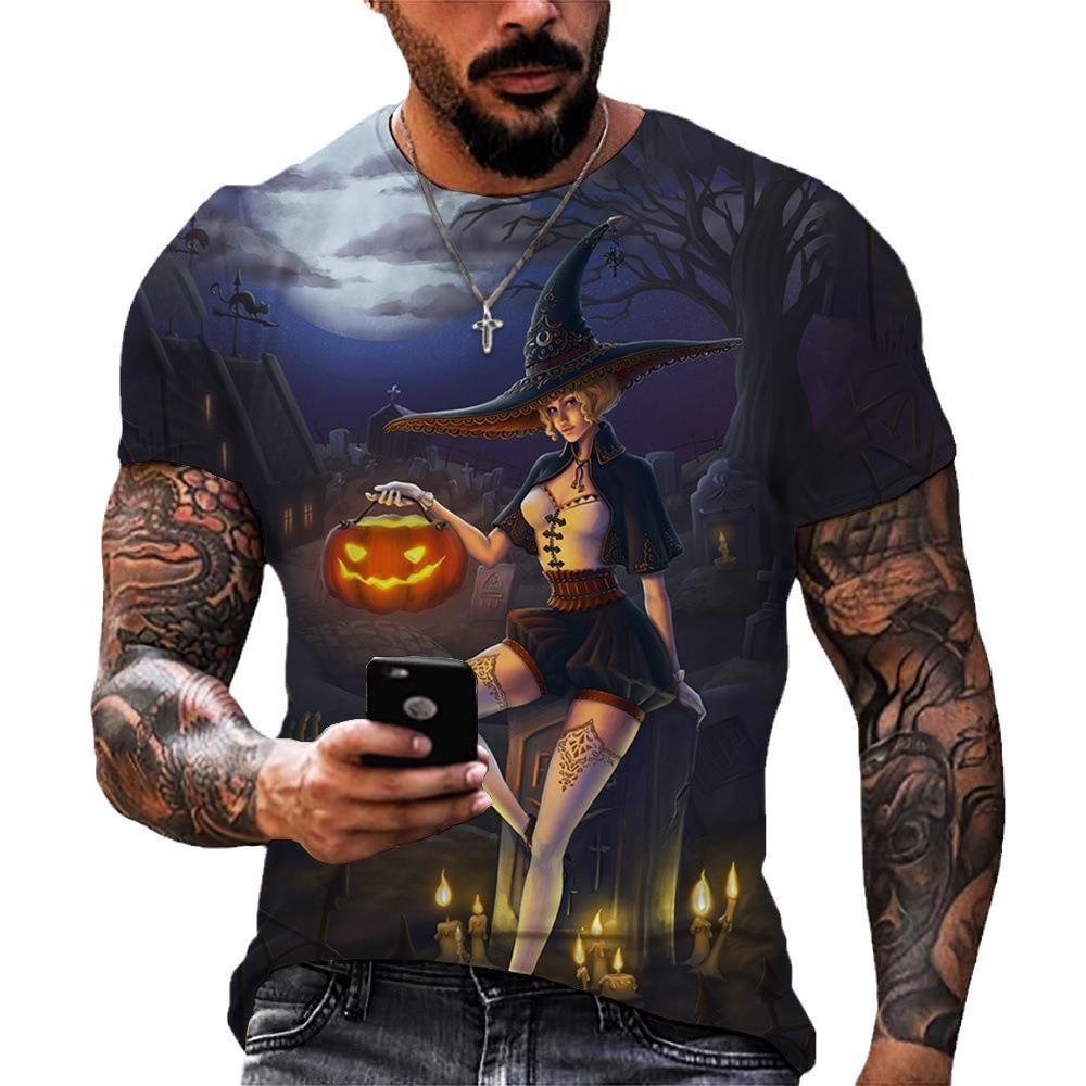 Men s 3D Digital Printed Short Sleeved Top Halloween Witch Short T-shirt 6XL
Men s 3D Digital Printed Short Sleeved Top Halloween Witch Short T-shirt 6XL