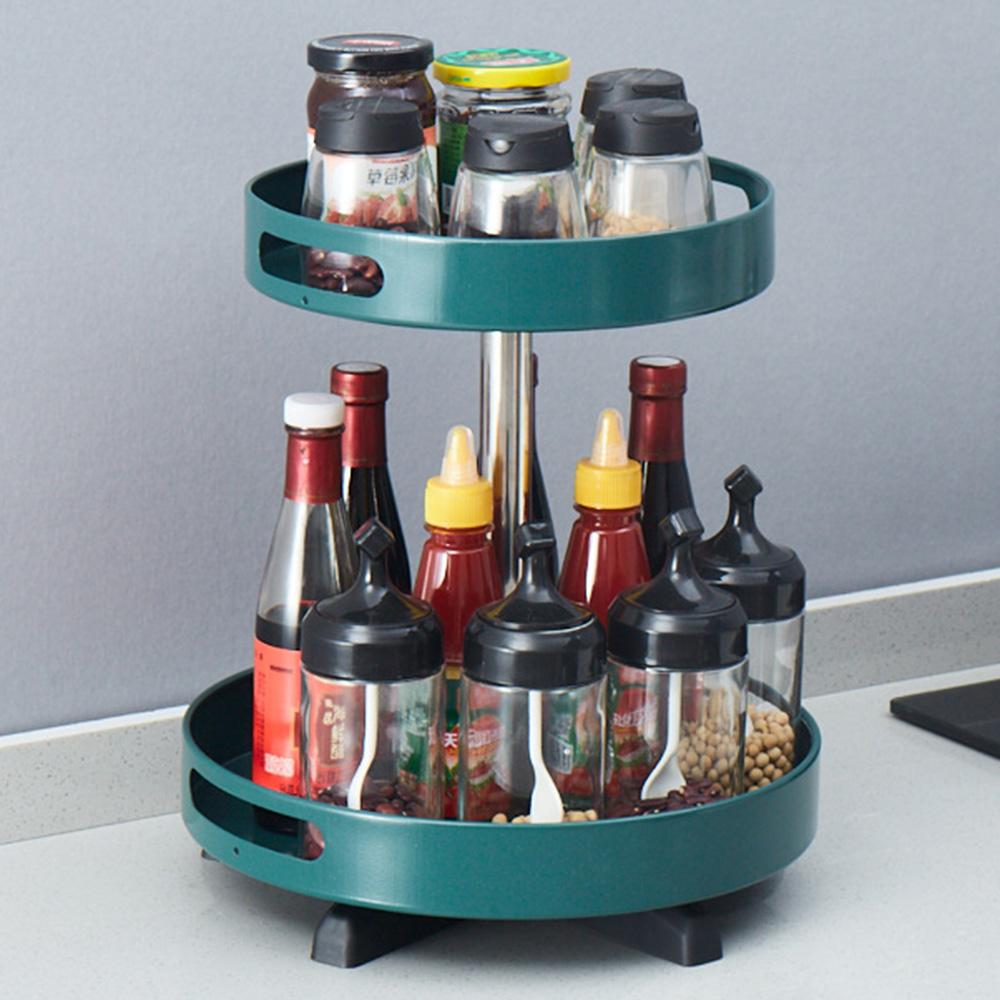 2 Tiers Rotating Kitchen Seasoning Storage Rack Carbon Steel Countertop Cupboard Organizer C
2 Tiers Rotating Kitchen Seasoning Storage Rack Carbon Steel Countertop Cupboard Organizer C