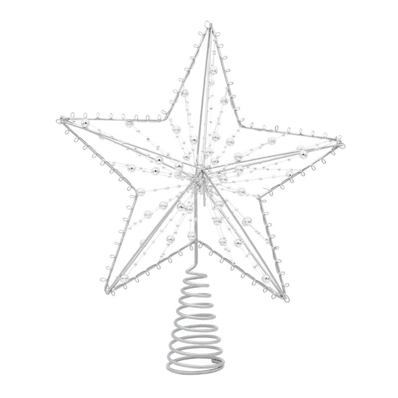 Christmas Tree Topper Star with Led Light Hollow Out Home New Year Holiday Party срібний
Christmas Tree Topper Star with Led Light Hollow Out Home New Year Holiday Party срібний
