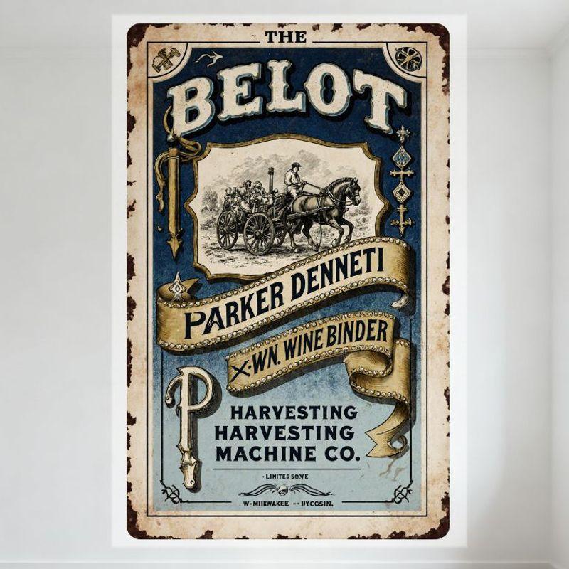 Vintage The Belot by Parker Denneti Metal Tin Sign Horse-Drawn Carriage Design for Bar Pub Home Wall Decor Historical Aged Met 20x30cm(7.8x11.8inch)
Vintage The Belot by Parker Denneti Metal Tin Sign Horse-Drawn Carriage Design for Bar Pub Home Wall Decor Historical Aged Met 20x30cm(7.8x11.8inch)