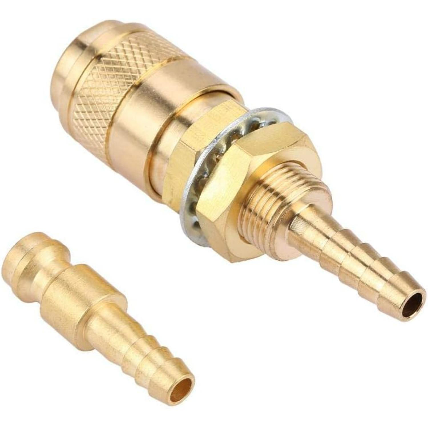 M6 Quick Connector Set Quick Water Cooled Gas Adapter Fitting Hose for MIG TIG Welder Torch Fitting for Welding Torch(Gold) золотий
M6 Quick Connector Set Quick Water Cooled Gas Adapter Fitting Hose for MIG TIG Welder Torch Fitting for Welding Torch(Gold) золотий