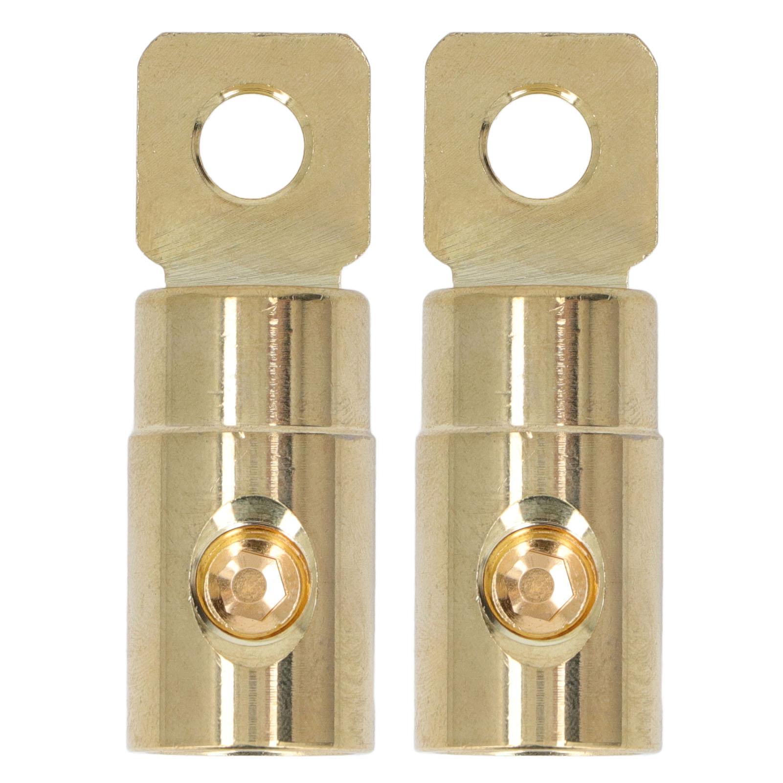 Pair Power Battery O Ring Terminals Brass Gold Plated High Accuracy Welding Free Audio Modification 0GA for 02GA
Pair Power Battery O Ring Terminals Brass Gold Plated High Accuracy Welding Free Audio Modification 0GA for 02GA
