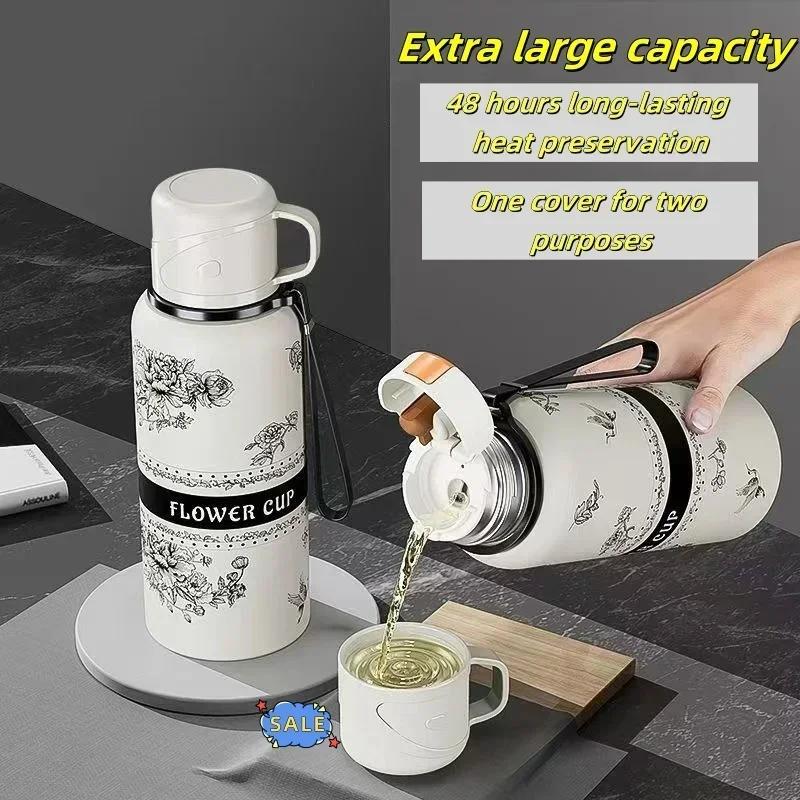 New 316 stainless steel gardenia thermos cup, large-capacity sports kettle for making tea, high-looking portable water cup Girls 501-600ml білий
New 316 stainless steel gardenia thermos cup, large-capacity sports kettle for making tea, high-looking portable water cup Girls 501-600ml білий