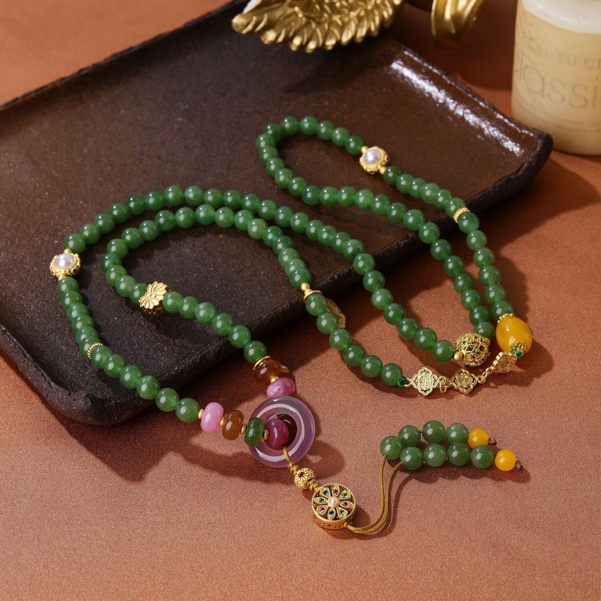 Live streaming hot selling antique jade necklace long sweater New Year gift beaded necklace women s jewelry
Live streaming hot selling antique jade necklace long sweater New Year gift beaded necklace women s jewelry