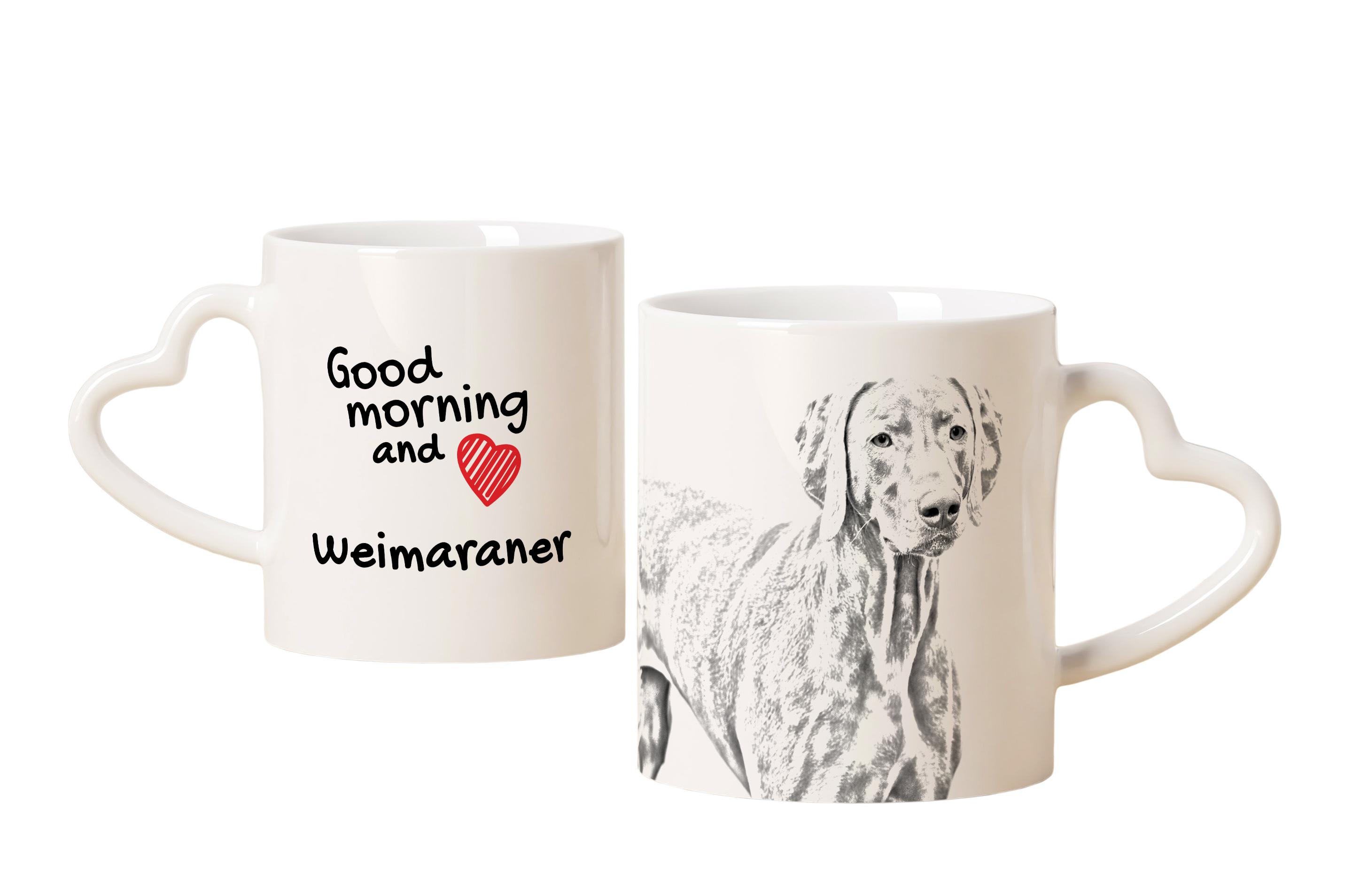 Weimaraner, Grey Ghost - cup with a dog, adorable cup with a heart-shaped handle, universal gift from the Art-Dog brand білий
Weimaraner, Grey Ghost - cup with a dog, adorable cup with a heart-shaped handle, universal gift from the Art-Dog brand білий