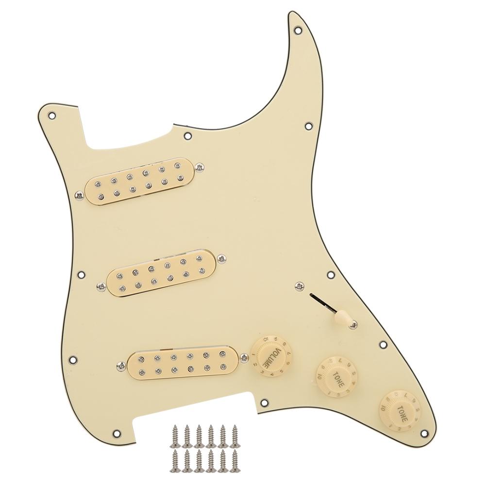 Pre Wired Pickguard Pickup Set Single Coil Beige Electric Guitar Musical Instrument Accessories
Pre Wired Pickguard Pickup Set Single Coil Beige Electric Guitar Musical Instrument Accessories