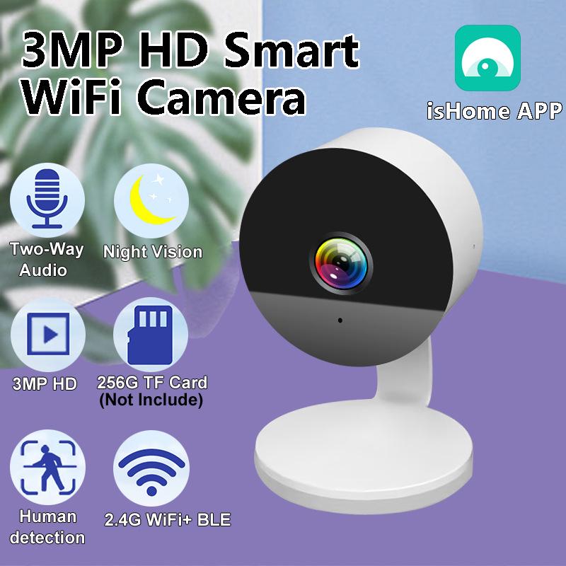 3MP HD WiFi Camera with Infrared Night Vision & Two-Way Audio, Remote Monitoring via isHome APP
3MP HD WiFi Camera with Infrared Night Vision & Two-Way Audio, Remote Monitoring via isHome APP