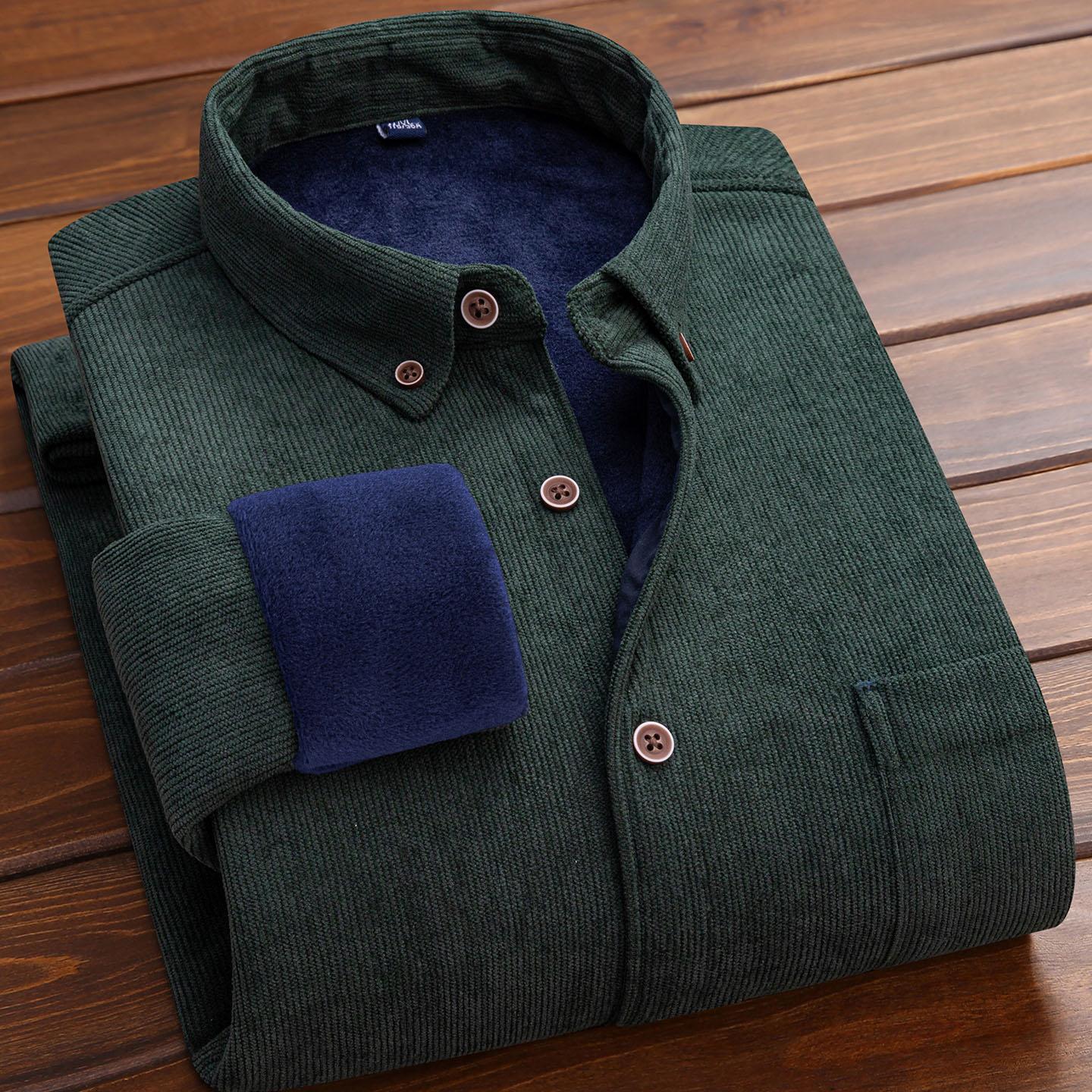 Зимняя толстая теплая повседневная рубашка из вельвета для мужчин, 2 слоя с длинным рукавом, обычная посадка, офисные мужские рубашки для отдыха, топы 6XL зелёный
Зимняя толстая теплая повседневная рубашка из вельвета для мужчин, 2 слоя с длинным рукавом, обычная посадка, офисные мужские рубашки для отдыха, топы 6XL зелёный