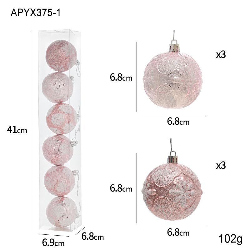 Pink Plastic Christmas Ball Shaped Pendant Boxed Set Carambola Love Tree Decoration Hanging Ornaments Electroplated Color Standard
Pink Plastic Christmas Ball Shaped Pendant Boxed Set Carambola Love Tree Decoration Hanging Ornaments Electroplated Color Standard