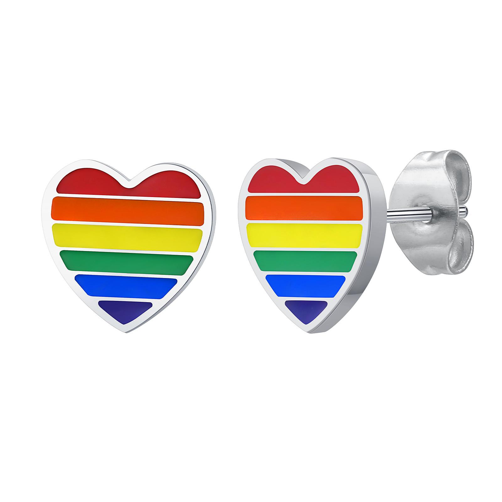 Vnox Stainless Steel Rainbow Heart Earrings For Women,Dainty Women s Stud Earring,Fashion Jewelry With Metallic Shine Party Wear
Vnox Stainless Steel Rainbow Heart Earrings For Women,Dainty Women s Stud Earring,Fashion Jewelry With Metallic Shine Party Wear