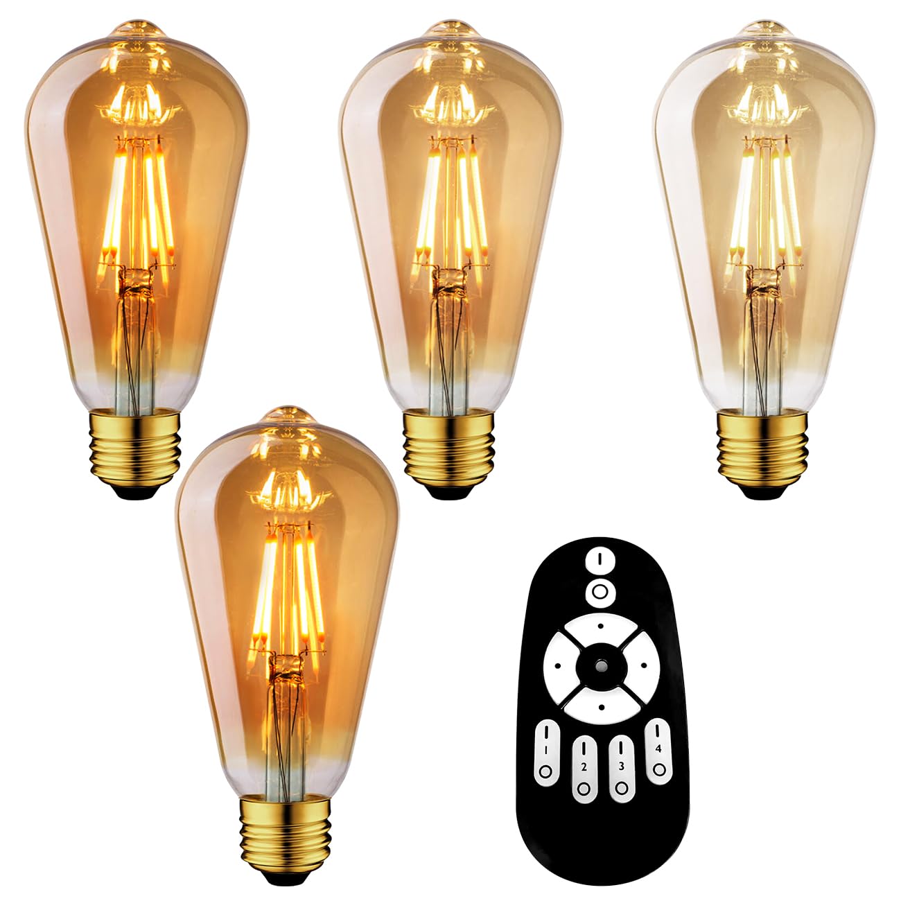 UEWIT LED Bulbs, Set of 6, Edison Bulbs, E26 Base, 600LM, 6W (60W Equivalent), Remote Control Included, Transparent Omnidirectional, High Brightness,
UEWIT LED Bulbs, Set of 6, Edison Bulbs, E26 Base, 600LM, 6W (60W Equivalent), Remote Control Included, Transparent Omnidirectional, High Brightness,
