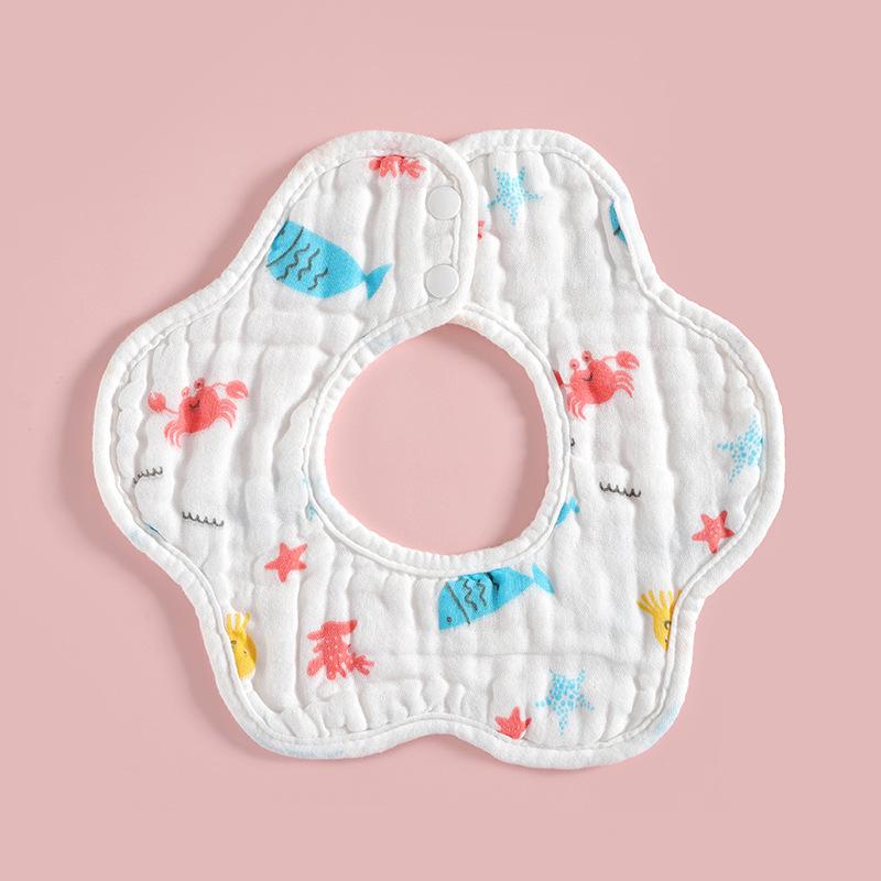 Восьмишаровий бавовняний дитячий слюнявчик у формі морозива з пелюстковим малюнком
Восьмишаровий бавовняний дитячий слюнявчик у формі морозива з пелюстковим малюнком