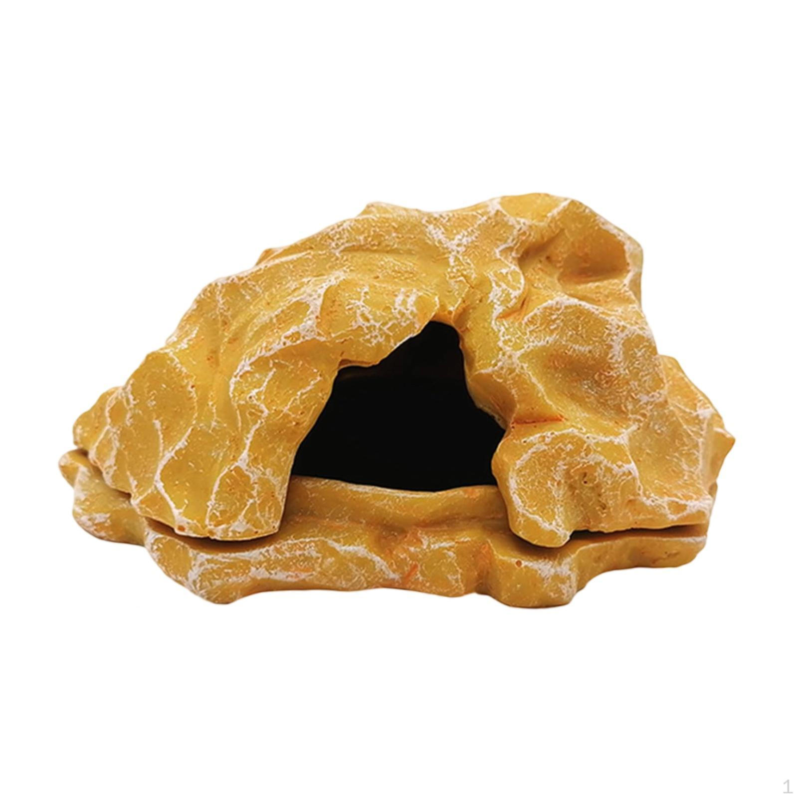 Aquarium Decor Featuring Hiding Cave Made of Resin Rock for Small Reptiles Yellow
Aquarium Decor Featuring Hiding Cave Made of Resin Rock for Small Reptiles Yellow