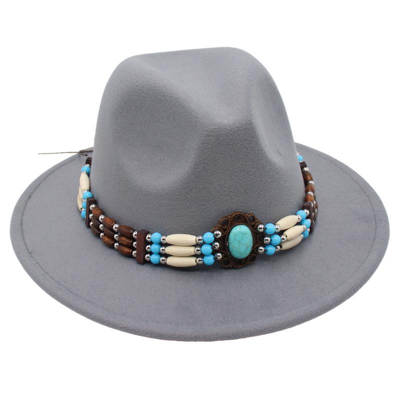 Turquoise Ethnic Style Top Hat, Foreign Style Jazz Hat, Retro Felt Hat, Spanish Temperament Plush Woolen Hat one size світло-сірого кольору
Turquoise Ethnic Style Top Hat, Foreign Style Jazz Hat, Retro Felt Hat, Spanish Temperament Plush Woolen Hat one size світло-сірого кольору