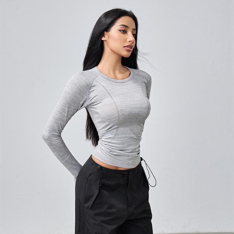 Seamless Long Sleeve Yoga Top - High Elastic Sports Pilates Training Suit for Women (Autumn/Winter) Large
Seamless Long Sleeve Yoga Top - High Elastic Sports Pilates Training Suit for Women (Autumn/Winter) Large