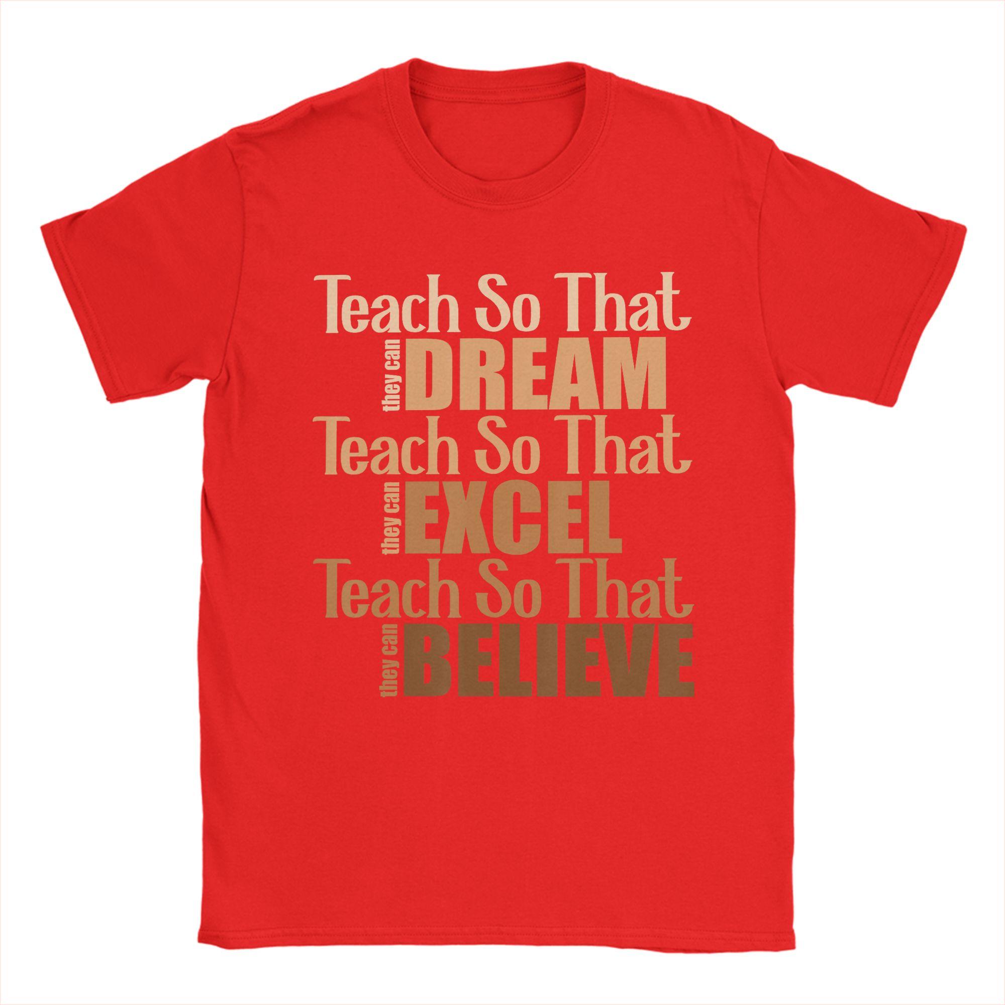 Streetwear T Shirt Summer Teach So That They Can Dream Excel Teacher Black History TShirts Cotton Tee Shirt for Unisex Clothing S
Streetwear T Shirt Summer Teach So That They Can Dream Excel Teacher Black History TShirts Cotton Tee Shirt for Unisex Clothing S