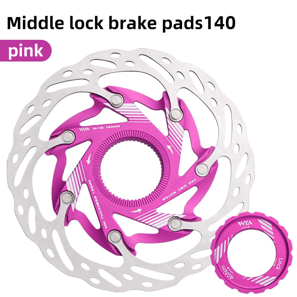 VXM Road Bicycle Center lock Disc Brake Rotor Pads CNC Lighweight Aluminum Alloy MTB Bike Rotors 140mm 160mm Cycling Discs Parts 140mm Pink
VXM Road Bicycle Center lock Disc Brake Rotor Pads CNC Lighweight Aluminum Alloy MTB Bike Rotors 140mm 160mm Cycling Discs Parts 140mm Pink