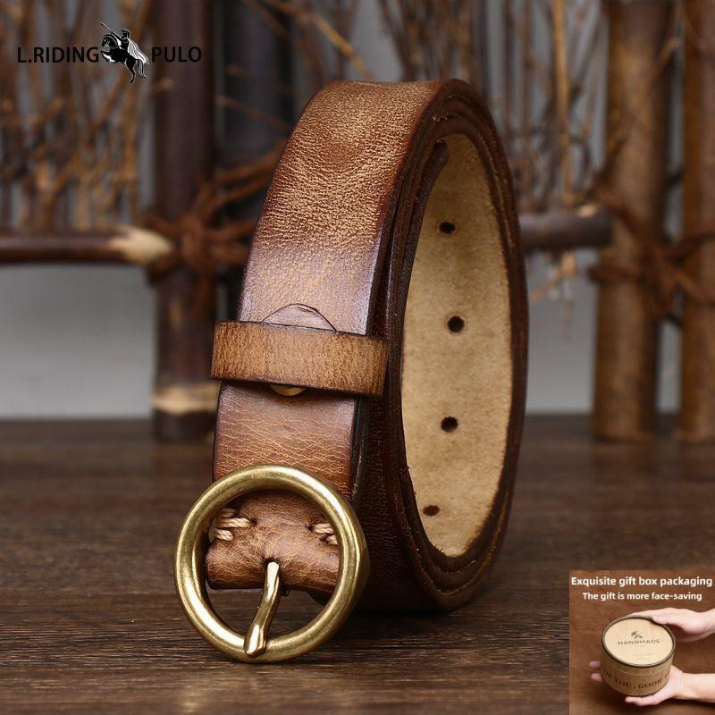 Fashion Genuine Leather Copper Buckle Jeans Belt Genuine Leather Cowhide Round Buckle Ins Women s Belt 90cm коричневый
Fashion Genuine Leather Copper Buckle Jeans Belt Genuine Leather Cowhide Round Buckle Ins Women s Belt 90cm коричневый