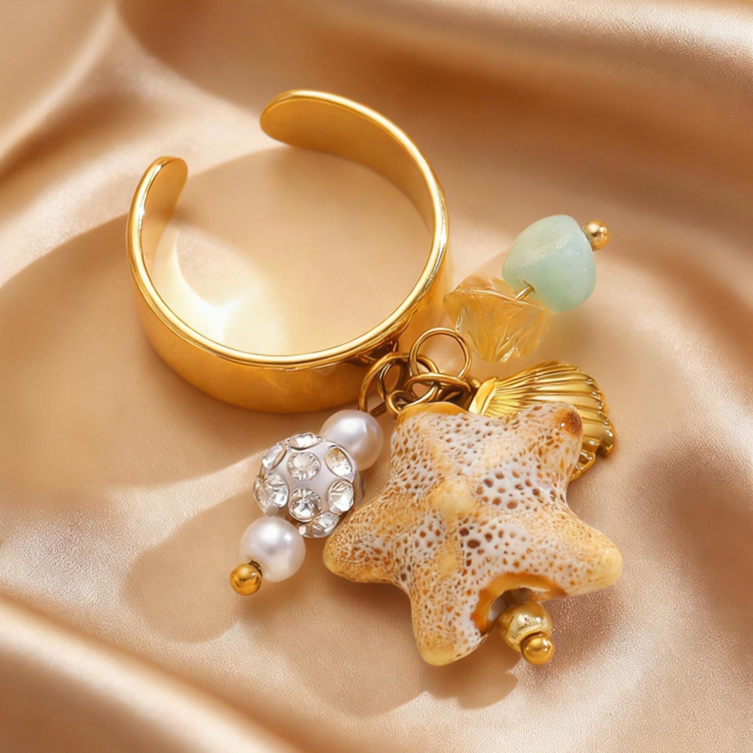 Vintage Shell Rings for Women Stainless Steel Ring Female Aesthetic Wedding Fashion Zircon Gift resizable золотий
Vintage Shell Rings for Women Stainless Steel Ring Female Aesthetic Wedding Fashion Zircon Gift resizable золотий