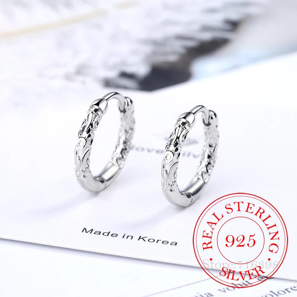 New Korean Vintage 925 Sterling Silver Hoop Earrings Pattern Vintage Earring For Women Silver Jewelry Wedding Party Mum Gift срібний
New Korean Vintage 925 Sterling Silver Hoop Earrings Pattern Vintage Earring For Women Silver Jewelry Wedding Party Mum Gift срібний