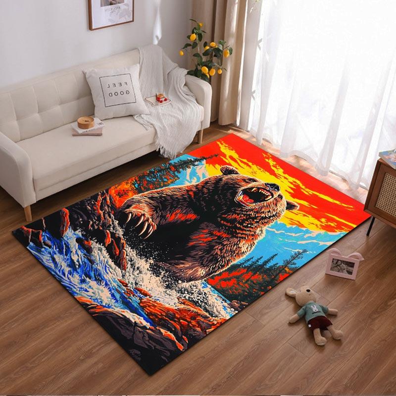 Fierce Bear Printed Carpet with Sunset Landscape and Waterfall Scene Suitable for use as an anti-slip for living room bedroom sofas 40x60cm( 15x23in )
Fierce Bear Printed Carpet with Sunset Landscape and Waterfall Scene Suitable for use as an anti-slip for living room bedroom sofas 40x60cm( 15x23in )