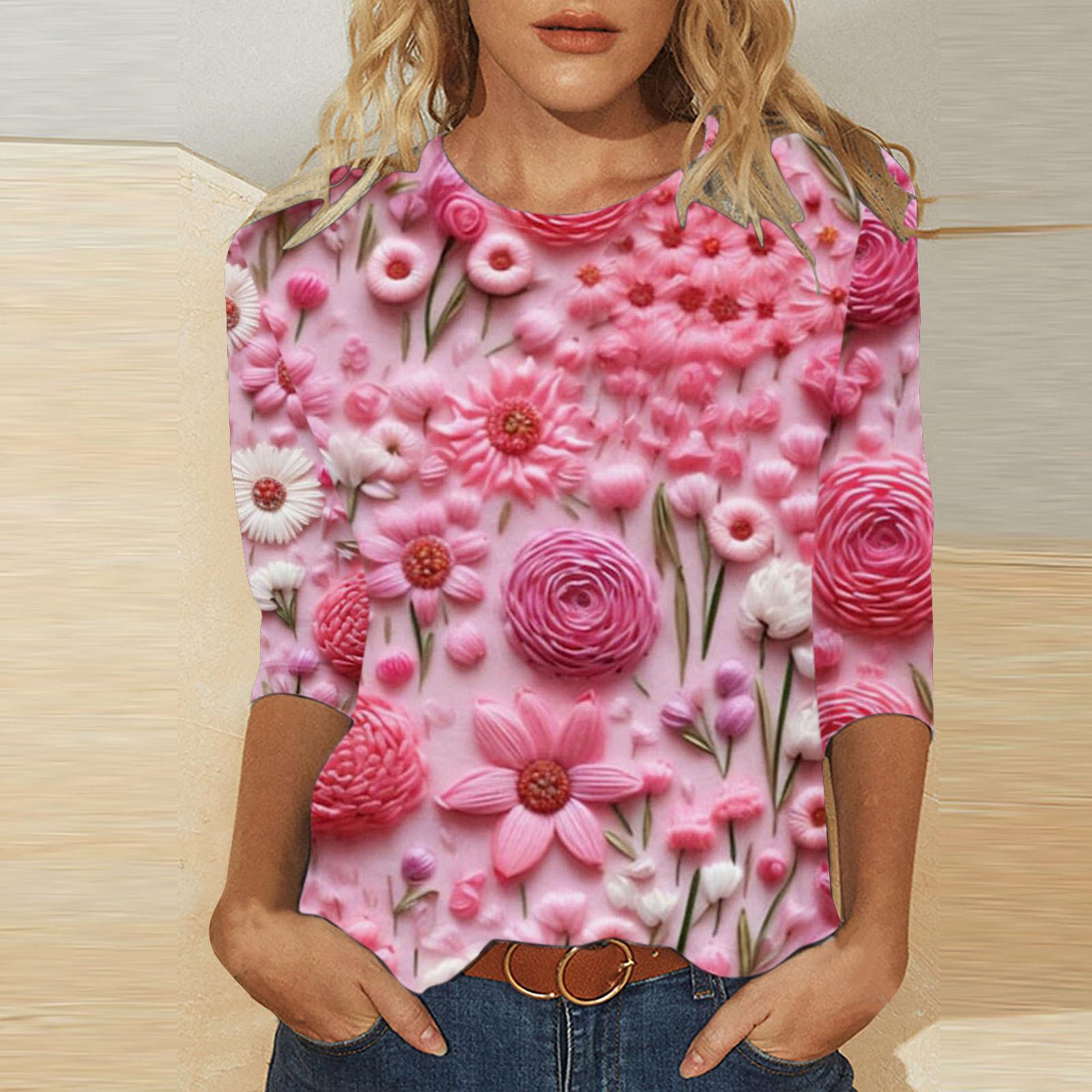 Round Neck 3D Printed Romantic Flower Pattern Top Fashionable Casual Long Sleeved Women s T-shirts 5XL
Round Neck 3D Printed Romantic Flower Pattern Top Fashionable Casual Long Sleeved Women s T-shirts 5XL