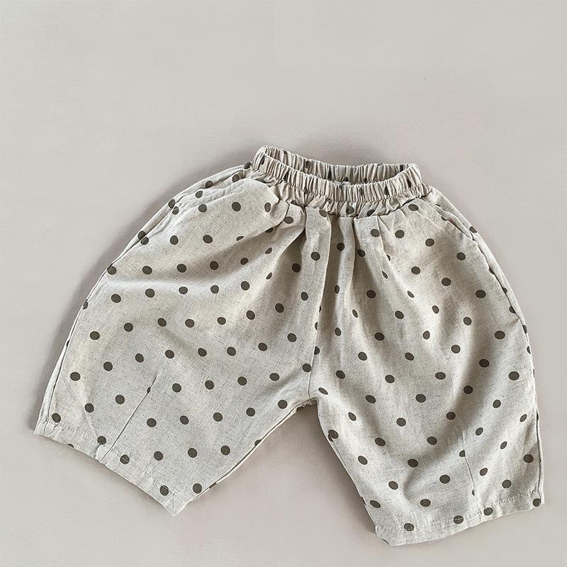 Polka Dot Cotton Linen Shorts - Summer 2025 Kids Loose Fit, Comfortable Korean Style Wide-Leg Pants for Toddlers 110 cm
Polka Dot Cotton Linen Shorts - Summer 2025 Kids Loose Fit, Comfortable Korean Style Wide-Leg Pants for Toddlers 110 cm