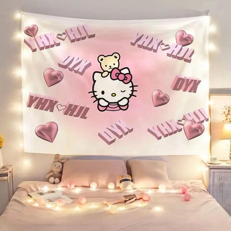 1pc Cartoon HelloKitty Wallpaper Ins Cute Background Cloth Room Background Wall Wallpaper Bedroom Living Room Wall Tapestry 74x94cm(29x37in)
1pc Cartoon HelloKitty Wallpaper Ins Cute Background Cloth Room Background Wall Wallpaper Bedroom Living Room Wall Tapestry 74x94cm(29x37in)