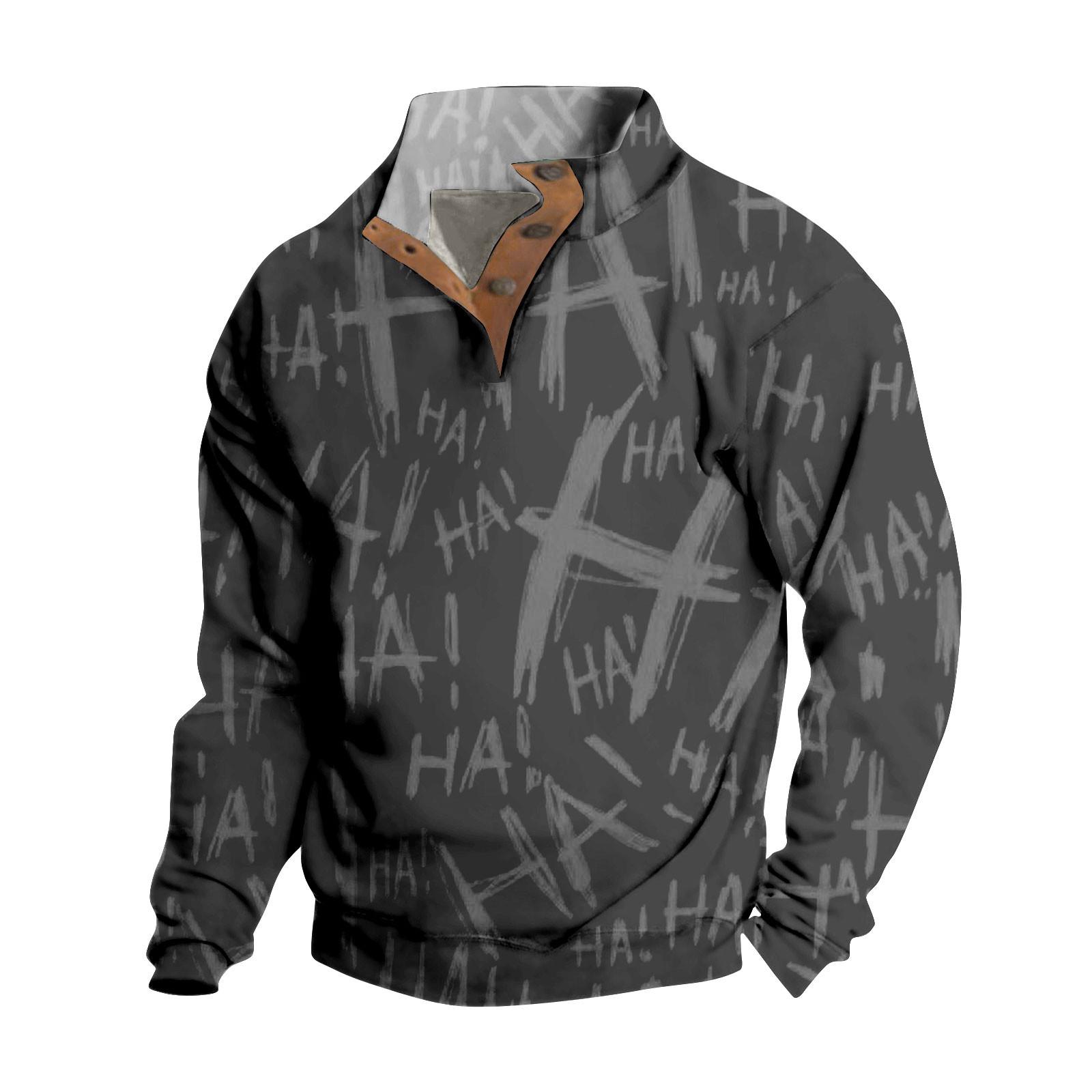 Чоловіча толстовка зі стоячим коміром - це повсякденні светри на відкритому повітрі M сірий колір
Чоловіча толстовка зі стоячим коміром - це повсякденні светри на відкритому повітрі M сірий колір