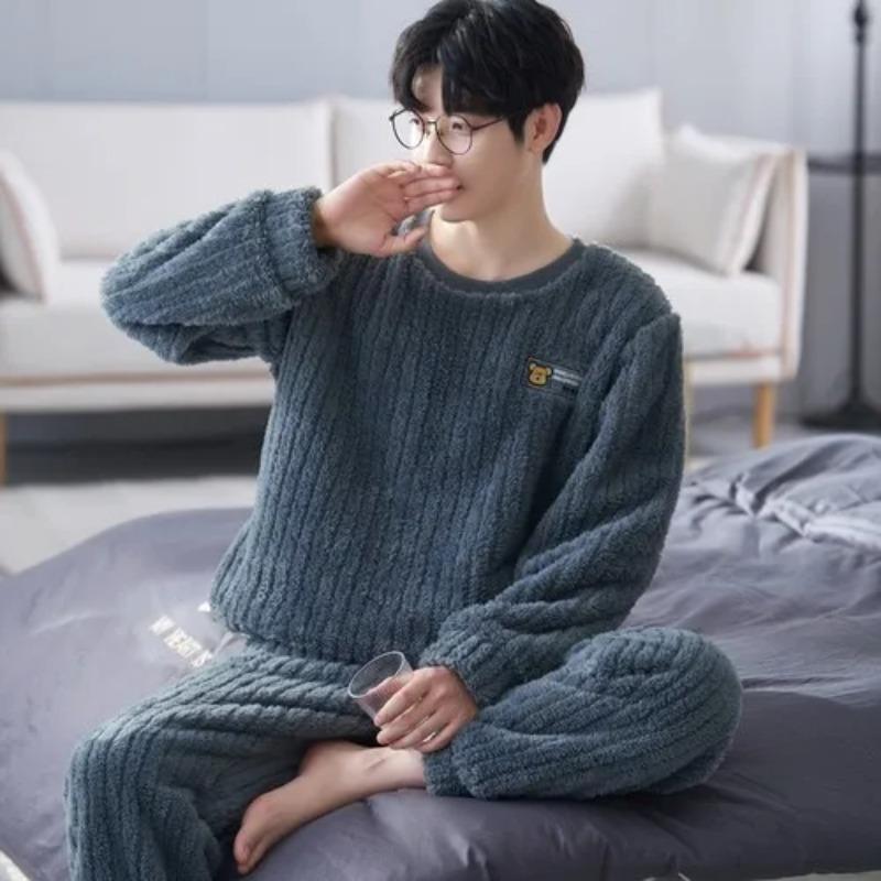 Pajamas for Men Casual Flannel Pajama Sets Home Suit Winter Warm Pyjamas Male Sleepwear XXXL for 77-87kg
Pajamas for Men Casual Flannel Pajama Sets Home Suit Winter Warm Pyjamas Male Sleepwear XXXL for 77-87kg