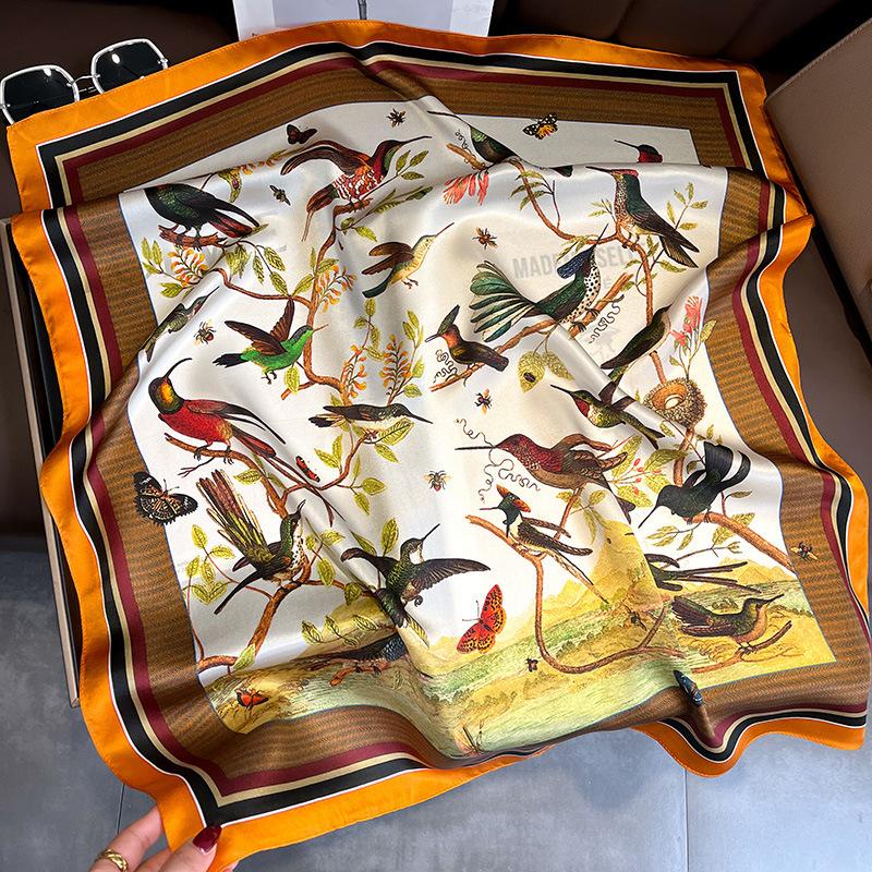 Spring, Summer And Autumn, Thin Birds Contending Painting Orange Curled Edge Simple Mulberry Silk Silk Scarf Large Square Scarf Women 70-70cm
Spring, Summer And Autumn, Thin Birds Contending Painting Orange Curled Edge Simple Mulberry Silk Silk Scarf Large Square Scarf Women 70-70cm