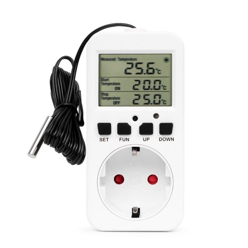 Digital Thermostat Outlet Socket 16A Heavy Duty EU Plugs With Temperature Sensors For Aquaculture And Plant Growth 1
Digital Thermostat Outlet Socket 16A Heavy Duty EU Plugs With Temperature Sensors For Aquaculture And Plant Growth 1