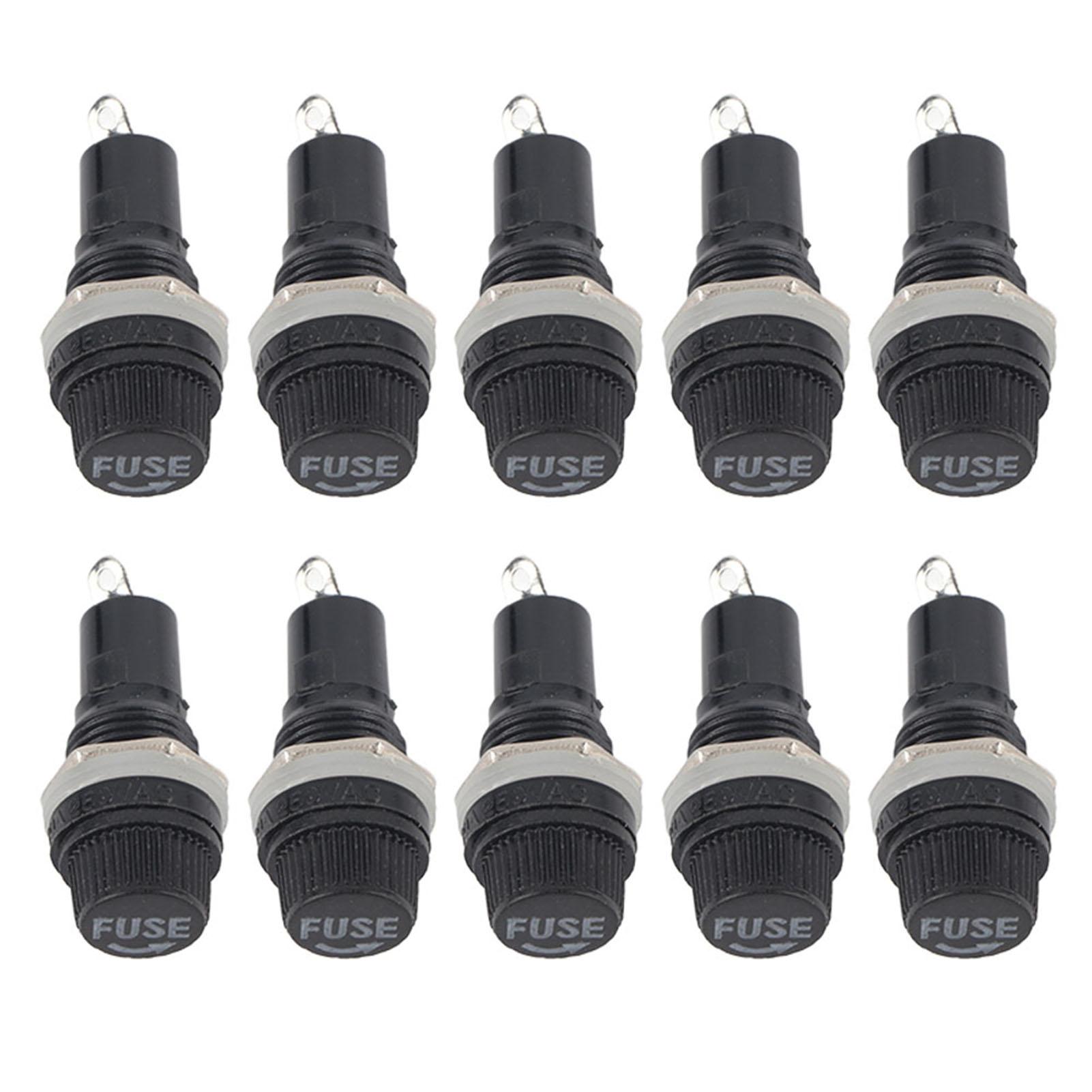 10pcs Panel Mount Screw Cap Fuse Holder Case for Radio Glass Tube Fuses 5 x 20mm
10pcs Panel Mount Screw Cap Fuse Holder Case for Radio Glass Tube Fuses 5 x 20mm