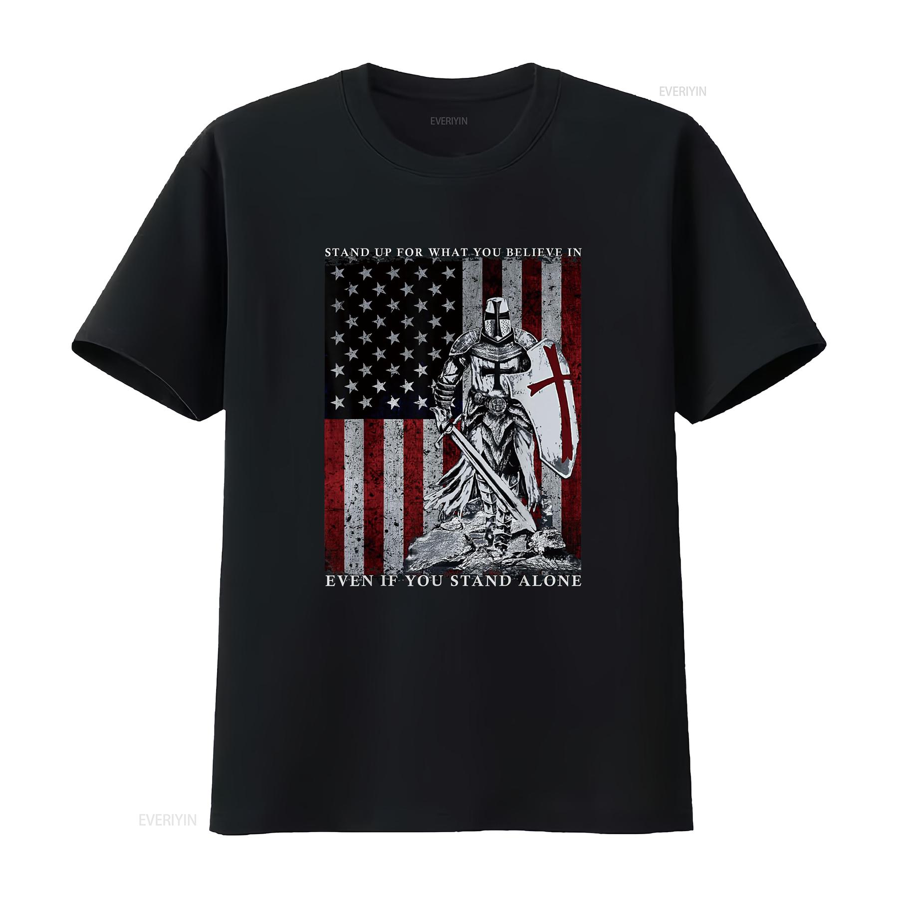 Knight Templar American Flag Crusader T Shirt vintage Washed Breathable graphic Unisex Slightly Versatile Casual 4XL
Knight Templar American Flag Crusader T Shirt vintage Washed Breathable graphic Unisex Slightly Versatile Casual 4XL