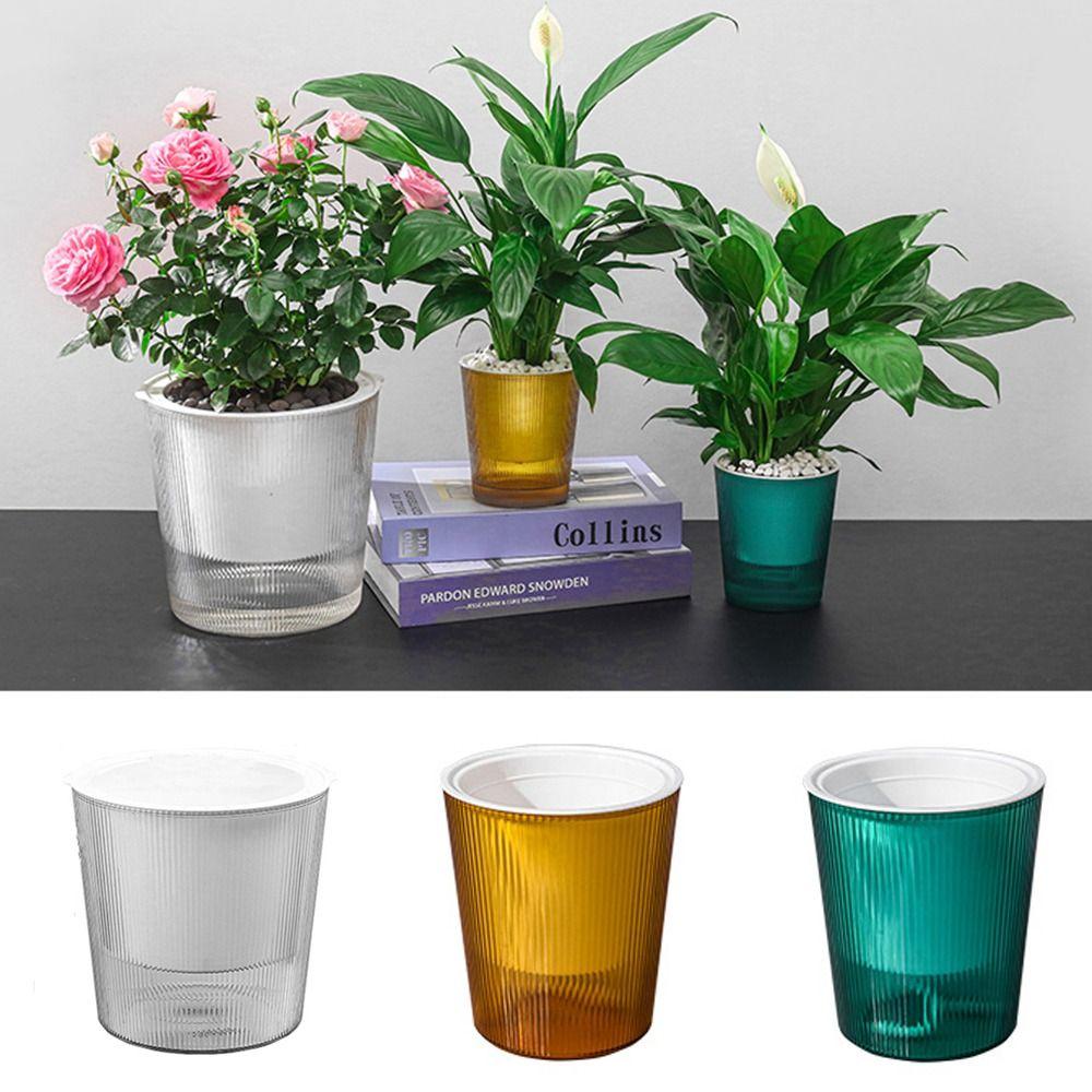 With Cotton Rope Hydroponics Self Watering Flower Pot Watering Planter Lazy Flowerpot Self-watering S
With Cotton Rope Hydroponics Self Watering Flower Pot Watering Planter Lazy Flowerpot Self-watering S