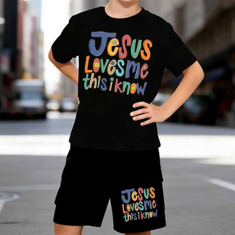 Boys 2 Piece Jesus Loves Me letter print Outfit, Short Sleeve T-Shirt and Shorts Set for Kids Age 5-14,Black and White Sporty Casual Summer Clothes 5-6 Years чёрный
Boys 2 Piece Jesus Loves Me letter print Outfit, Short Sleeve T-Shirt and Shorts Set for Kids Age 5-14,Black and White Sporty Casual Summer Clothes 5-6 Years чёрный
