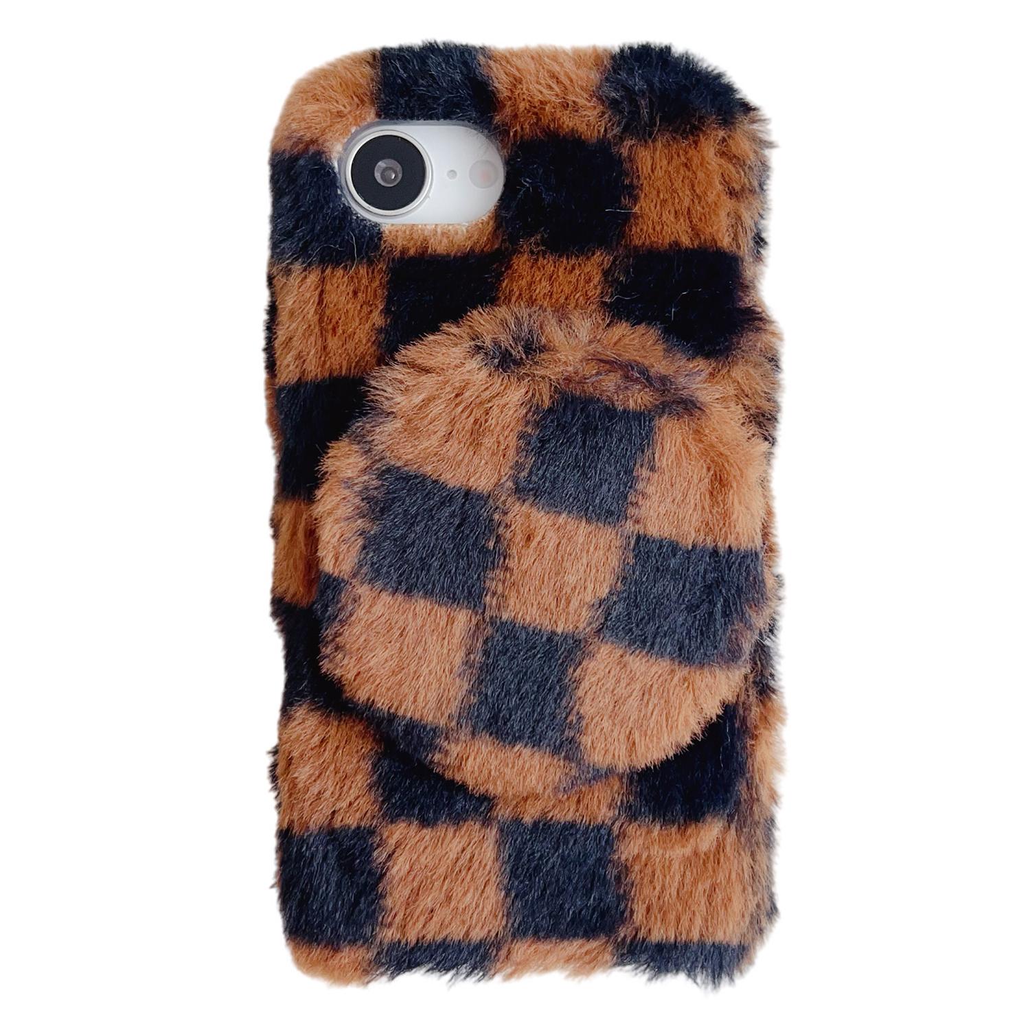 Для iPhone 16e Пухнастий чохол Клітчастий візерунок Зимовий Плюшевий Внутрішній Чохол для телефону з ТПУ з Дзеркалом Brown
Для iPhone 16e Пухнастий чохол Клітчастий візерунок Зимовий Плюшевий Внутрішній Чохол для телефону з ТПУ з Дзеркалом Brown