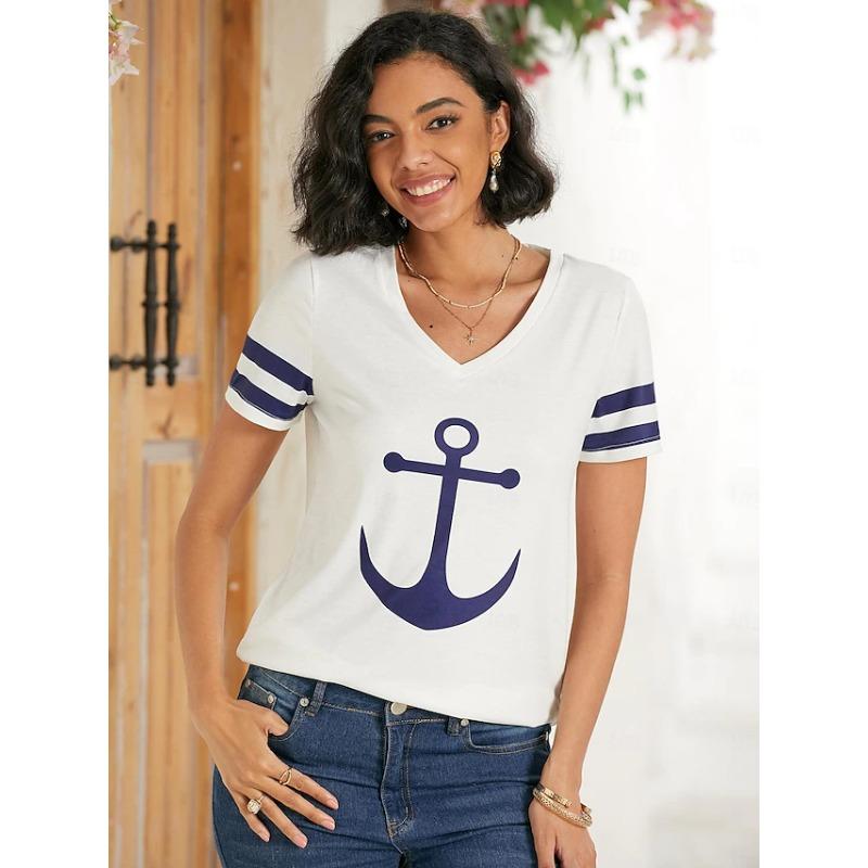 V-Neck T-Shirts For Women Ship s anchor 3d Print Tops Casual Street Femalewear Summer Fashion Oversized T-Shirt Y2k Clothing 3XL
V-Neck T-Shirts For Women Ship s anchor 3d Print Tops Casual Street Femalewear Summer Fashion Oversized T-Shirt Y2k Clothing 3XL