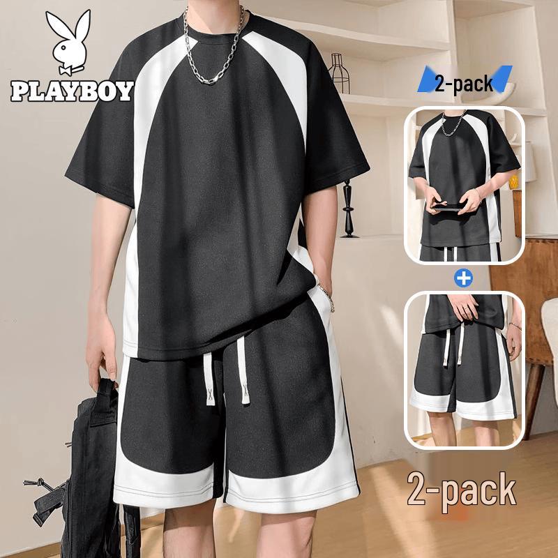 Мужской летний комплект спортивной одежды Playboy с коротким рукавом и шортами 3XL
Мужской летний комплект спортивной одежды Playboy с коротким рукавом и шортами 3XL