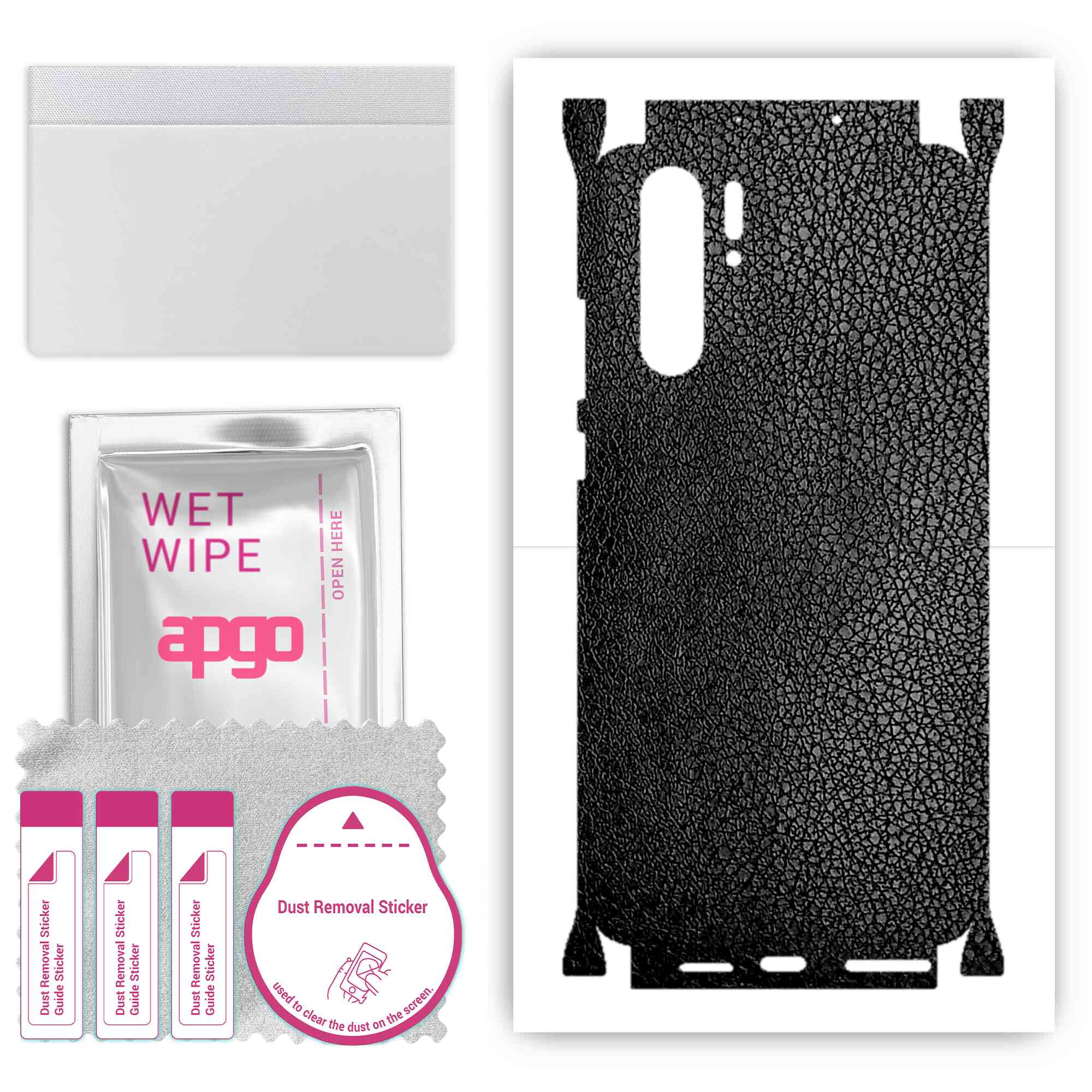apgo Protective Skin Sticker for the back+sides compatible with Huawei P30 Pro, Full Wrap Film, Foil, Vinyl - Pattern Black Leather
apgo Protective Skin Sticker for the back+sides compatible with Huawei P30 Pro, Full Wrap Film, Foil, Vinyl - Pattern Black Leather