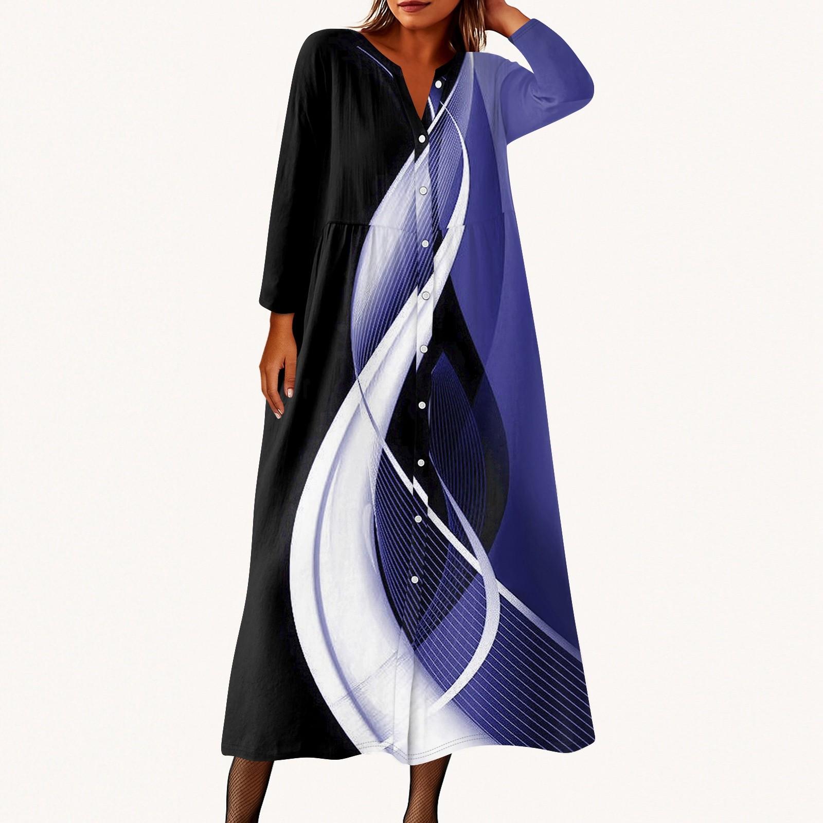 Women s Fashionable Printed Round Neck Seven Quarter Sleeve Button Loose Shirt Dress XXL
Women s Fashionable Printed Round Neck Seven Quarter Sleeve Button Loose Shirt Dress XXL