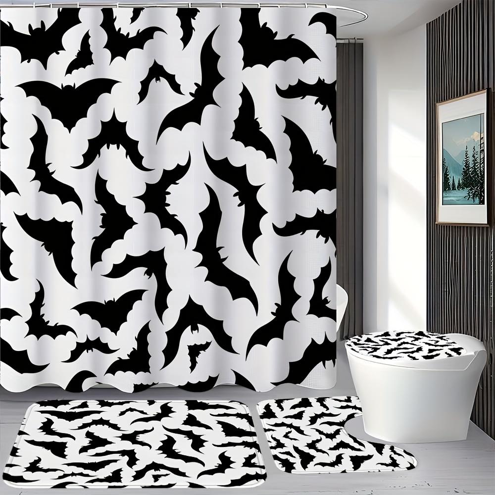 Halloween Bat Bathroom Set - Spooky Shower Curtain, Toilet Cover & Rugs, Goth Decor Gift, Soft Durable Materials For Daily Use W60H190(CM)-1 Pcs
Halloween Bat Bathroom Set - Spooky Shower Curtain, Toilet Cover & Rugs, Goth Decor Gift, Soft Durable Materials For Daily Use W60H190(CM)-1 Pcs