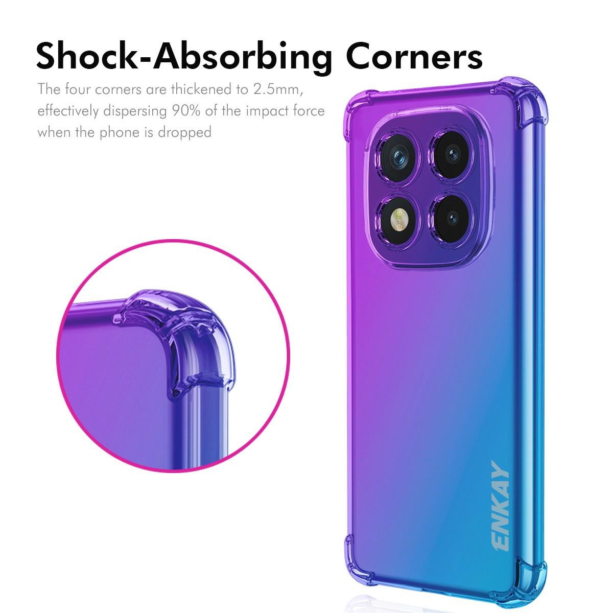 ENKAY For Xiaomi Redmi Note 14 Pro 5G/Poco X7 5G Case Gradient Series Thickened Four Corner Anti-Drop TPU Phone Cover Blue/Pink
ENKAY For Xiaomi Redmi Note 14 Pro 5G/Poco X7 5G Case Gradient Series Thickened Four Corner Anti-Drop TPU Phone Cover Blue/Pink