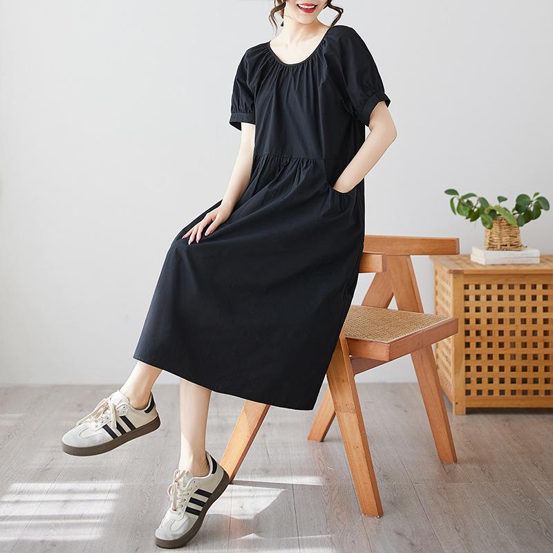 Женское хлопковое платье на пуговицах спереди Large XL чёрный
Женское хлопковое платье на пуговицах спереди Large XL чёрный