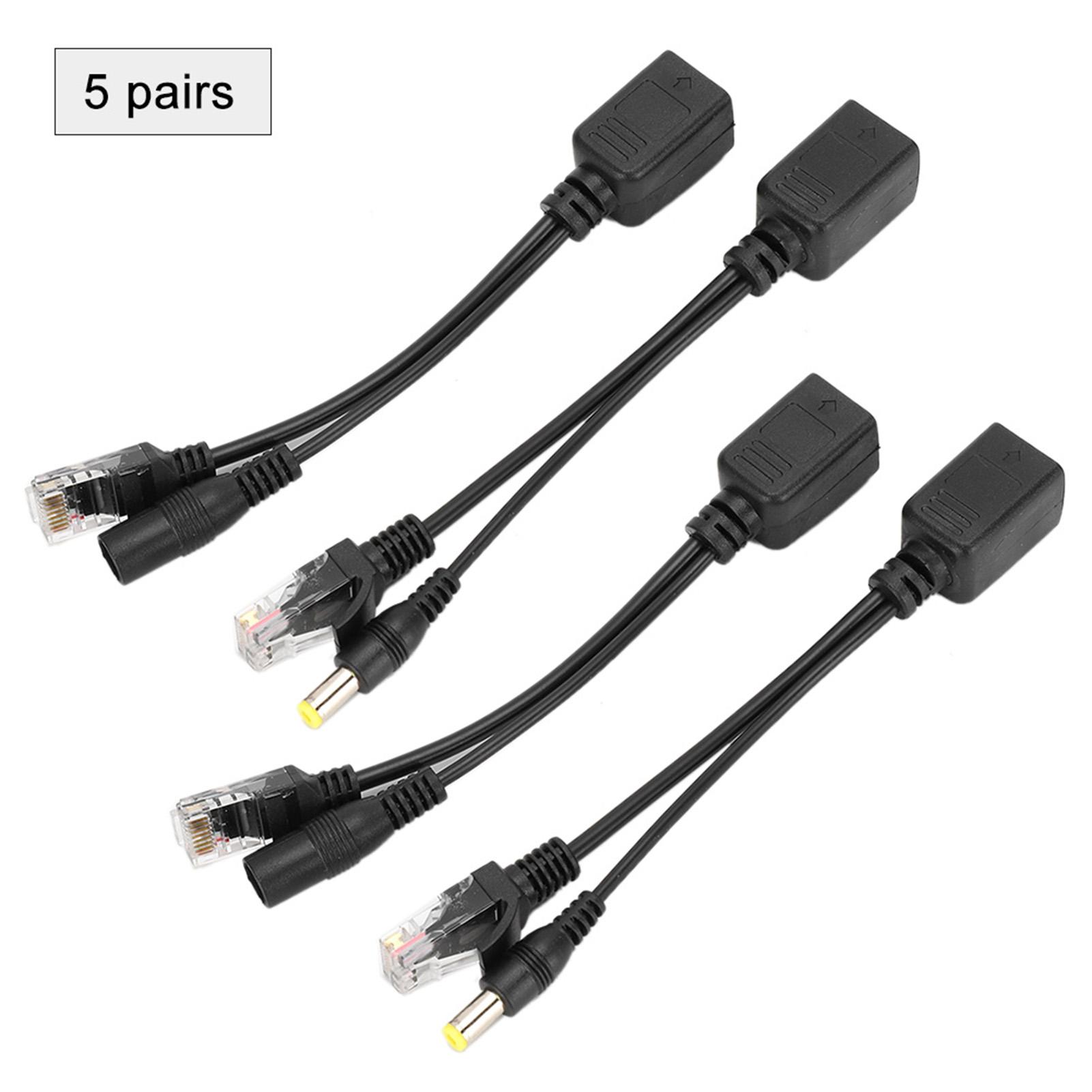 5 Pairs Power Over Ethernet POE Splitter Adapter Injector DC12V for IP CameraBlack чорний
5 Pairs Power Over Ethernet POE Splitter Adapter Injector DC12V for IP CameraBlack чорний
