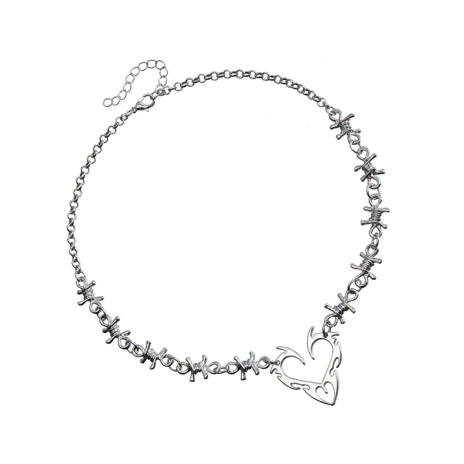 Elegant Sturdy Alloy Love Heart Necklace With Thorns Designs Portable Fashion Accessory for Parties Supplies and Dates 1
Elegant Sturdy Alloy Love Heart Necklace With Thorns Designs Portable Fashion Accessory for Parties Supplies and Dates 1